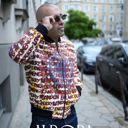 Мъжко яке бомбър от агнешка кожа – класически стил с Burberry вдъхновение